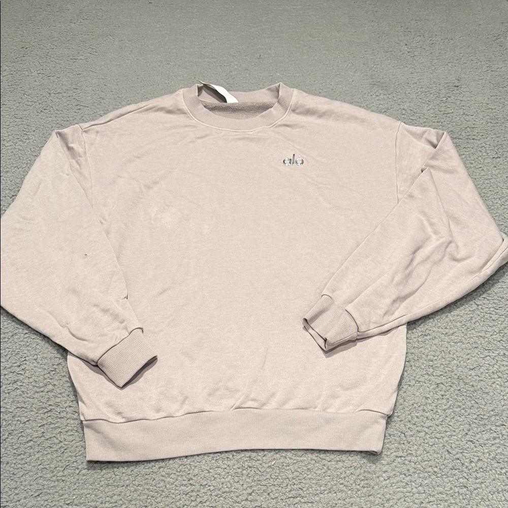 ALO Yoga Light Tan Women's Oversized Crewneck